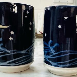 Moon & Stars mugs x2